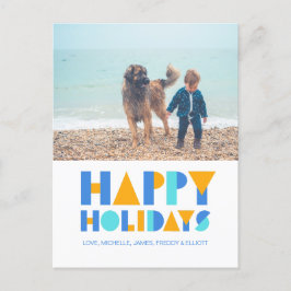 prettige feestdagen Colorful Holiday Briefkaart