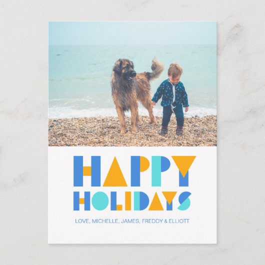 prettige feestdagen Colorful Holiday Briefkaart (Voorkant)