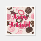 Prettige feestdagen Cookie Party Fun Servetten (Voorkant)