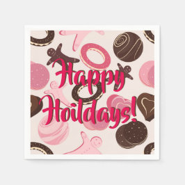 Prettige feestdagen Cookie Party Fun Servetten