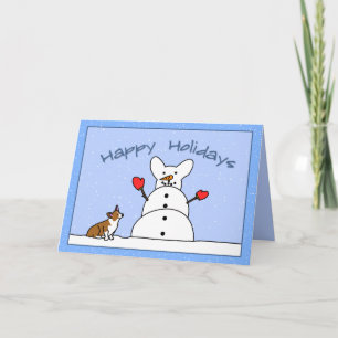 prettige feestdagen Corgi-kerstkaart