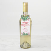 Prettige feestdagen Corporate appreciatie dank u Flessenhanger (Op fles)