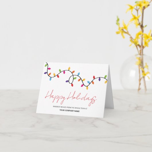 Prettige feestdagen Corporate Gevouwen Kerst Kaart (Gele Bloem)