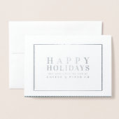 Prettige feestdagen Corporate Real folie Kerstkaar Folie Kaarten (Voorkant met envelop)