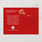 Prettige feestdagen Corporate Red Botanical (Achterkant)