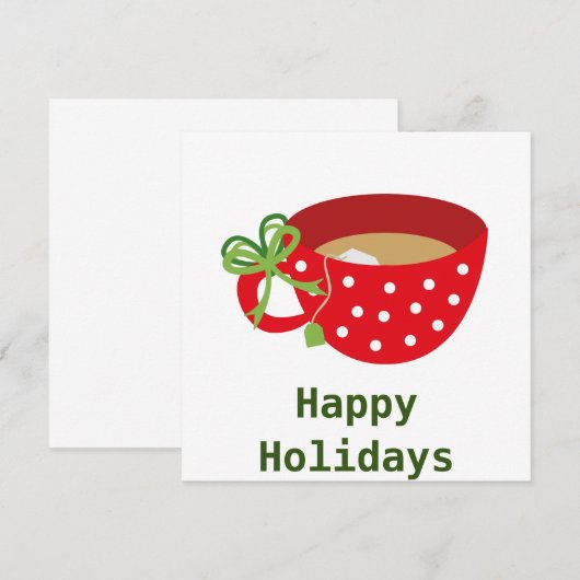 prettige feestdagen Cozy Teacup (Voorkant / Achterkant)