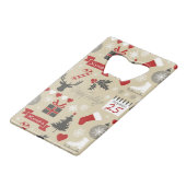 prettige feestdagen creditkaart flessenopener (Voorkant Gekanteld)