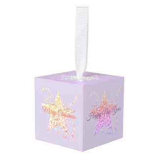 Prettige feestdagen Cube-Ornament Decoratie