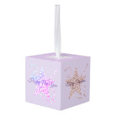 Prettige feestdagen Cube-Ornament Decoratie (Achter hoekig)