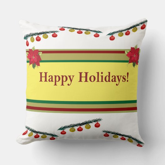 prettige feestdagen Cushion Kussen (Voorkant)