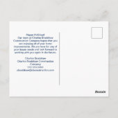 prettige feestdagen Custom Construction Company Su Briefkaart (Achterkant)