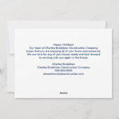 prettige feestdagen Custom Construction Company Su Feestdagenkaart (Achterkant)