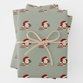 prettige feestdagen!Cute Baby Monkey Inpakpapier Vel (In situ)
