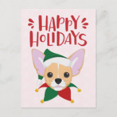 prettige feestdagen - Cute Chihuahua Kerstmis Briefkaart (Voorkant)