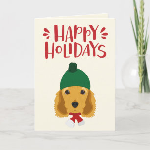 prettige feestdagen - Cute Cocker Spaniel Kerstmis