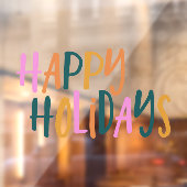 prettige feestdagen | Cute Colorful Playful Typogr Raamsticker (Vel 2)