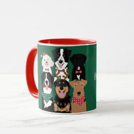prettige feestdagen Cute Dogs Mok