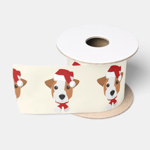 prettige feestdagen - Cute Jack Russell Kerstmis Satijnen Lint