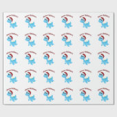 prettige feestdagen! Cute Nessie Cadeaupapier (Vlak)