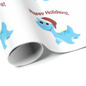 prettige feestdagen! Cute Nessie Cadeaupapier (Rol Hoek)