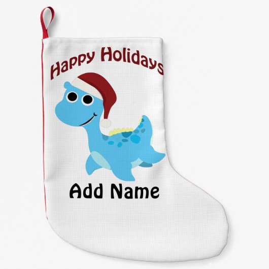 prettige feestdagen! Cute Nessie Kleine Kerstsok (Voorkant)