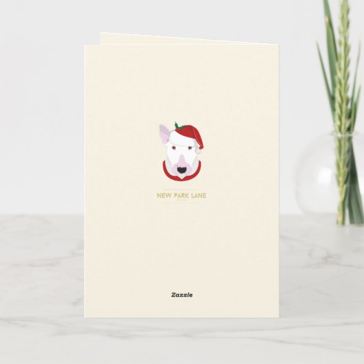 prettige feestdagen - Cute Santa Bull Terrier (Achterkant)