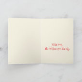 prettige feestdagen! Cute Santa Cat Cartoon - Kers Feestdagen Kaart (Binnen)