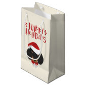 prettige feestdagen - Cute Santa Dachshund - Kerst Klein Cadeauzakje (Voorkant Gekanteld)