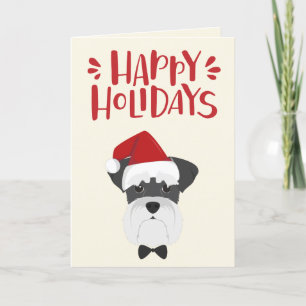 prettige feestdagen - Cute Schnauzer Kerstmis