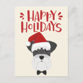 prettige feestdagen - Cute Schnauzer Kerstmis Briefkaart (Voorkant)