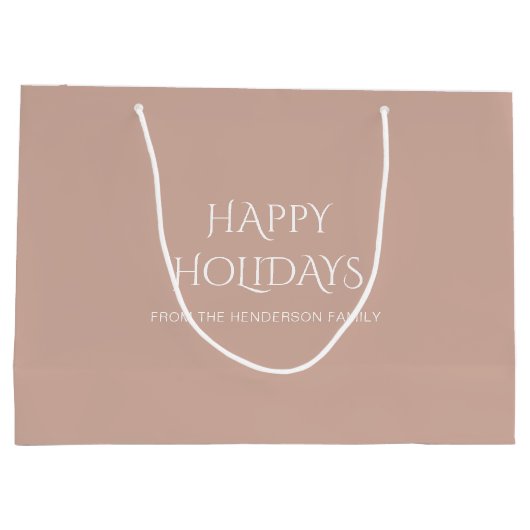 Prettige feestdagen D2AFA1 Benoemd Boho Pink Groot Cadeauzakje (Achterkant)