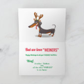 prettige feestdagen Dachshund Dog Animal Holiday C (Binnen)