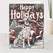 Prettige feestdagen Dalmatische kerst Kaart (Voorkant)