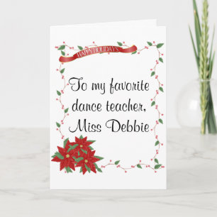Prettige feestdagen · Dance Teacher Kaart
