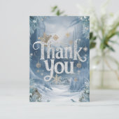 Prettige feestdagen Dankbaar Charmante Sneeuw Bedankkaart (Staand voorkant)