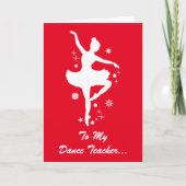 Prettige feestdagen Dansleraar Kaart (Voorkant)