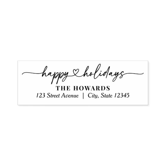 Prettige feestdagen Darling Heart Zelfinktende Stempel (Design)