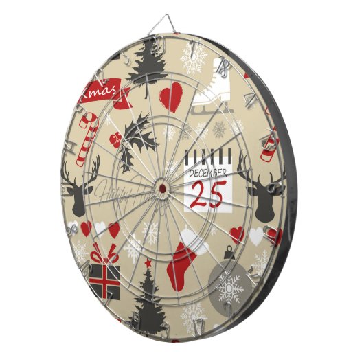 prettige feestdagen dartbord (Voorkant Rechts)