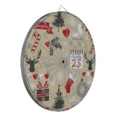 prettige feestdagen dartbord (Voorkant Links)