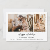 prettige feestdagen | Datum opslaan | Paar foto Feestdagenkaart (Voorkant)