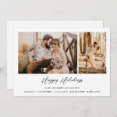 prettige feestdagen | Datum opslaan | Paar foto Feestdagenkaart (Voorkant / Achterkant)