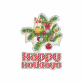 prettige feestdagen decal sticker (Voorkant)