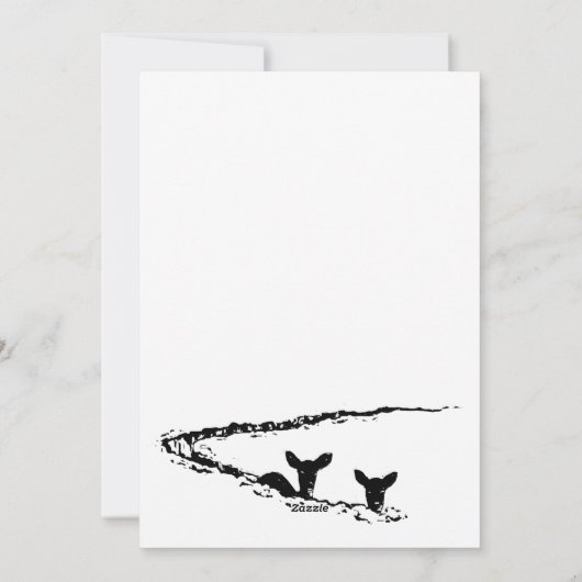 Prettige feestdagen Deer Kaart (Achterkant)