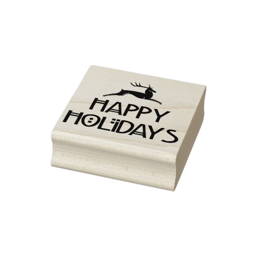  Prettige feestdagen Deer Rubberstempel (Stempel)