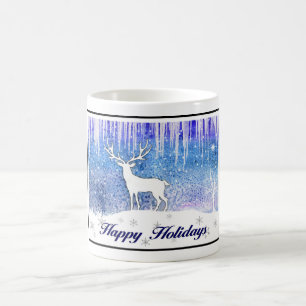 prettige feestdagen Deer Scene Koffiemok