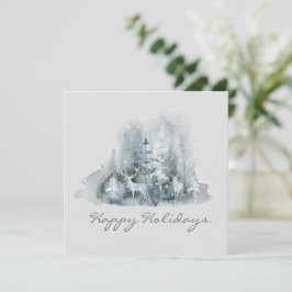prettige feestdagen Deer Winter Scene Script Holid