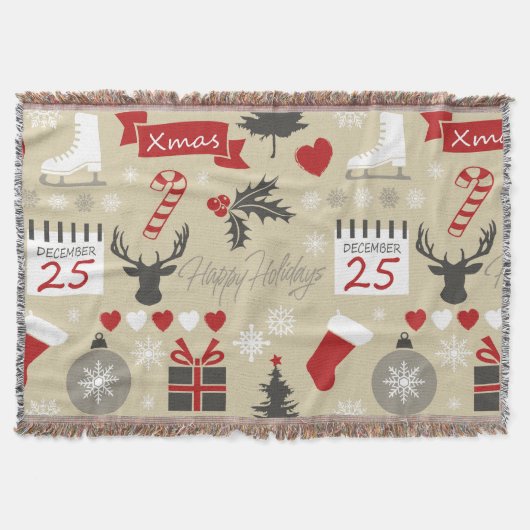 prettige feestdagen deken (Voorkant)