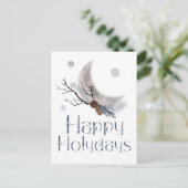 Prettige Feestdagen Denneappels En Een Halve Maan Briefkaart (Staand voorkant)