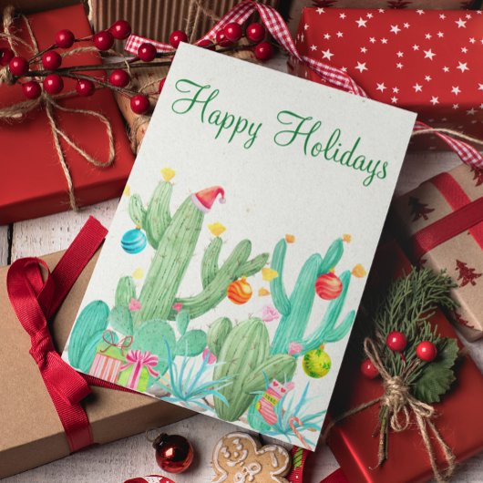 prettige feestdagen Desert Cactus Southwest