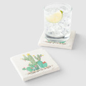 prettige feestdagen Desert Cactus Southwest Stenen Onderzetter (Zijkant)